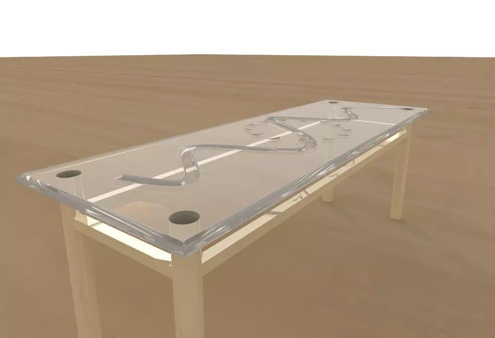 table1 table made of glass and metal Free 3D print model_0