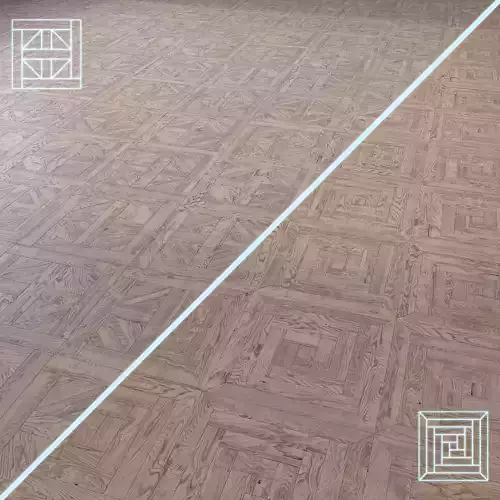 Parquet - Laminate - Wooden floor 2 in 1 Low-poly 3D model