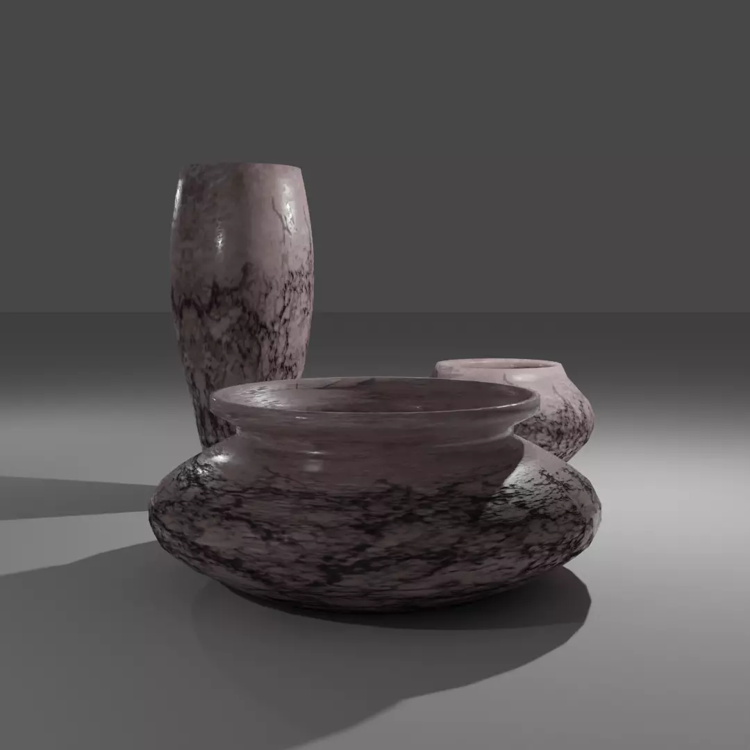 Ancient Pots Low-poly 3D model_0