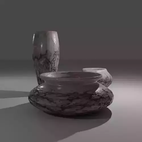 Ancient Pots Low-poly 3D model
