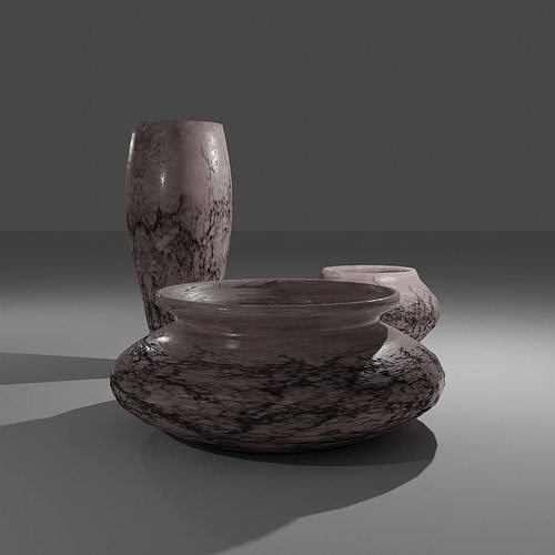 Ancient Pots Low-poly 3D model