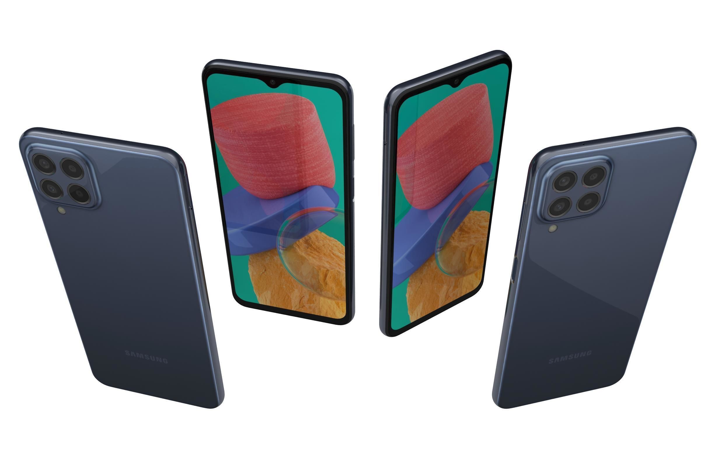 Samsung Galaxy M33 Blue 3D model_4