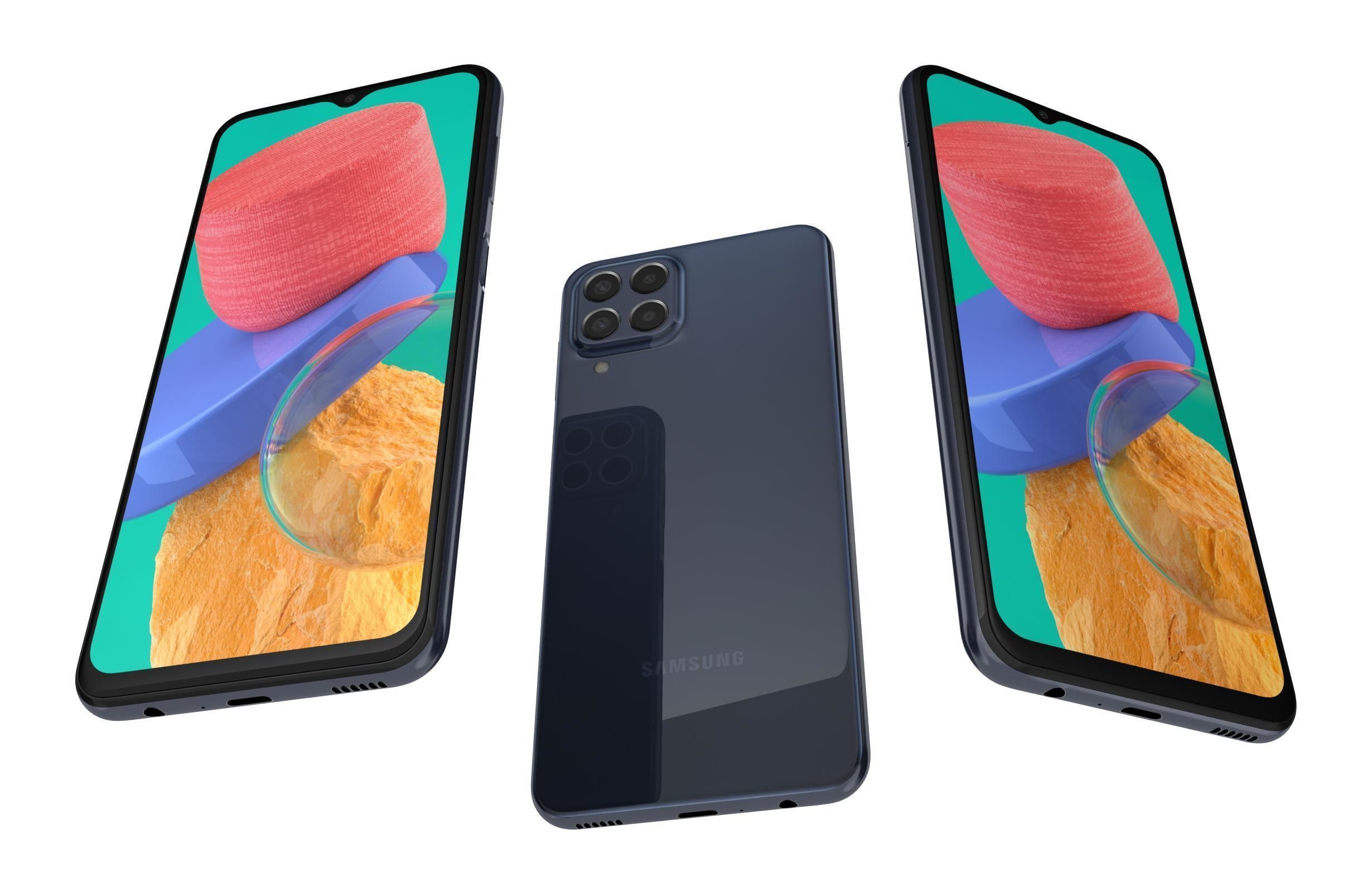 Samsung Galaxy M33 Blue 3D model_2