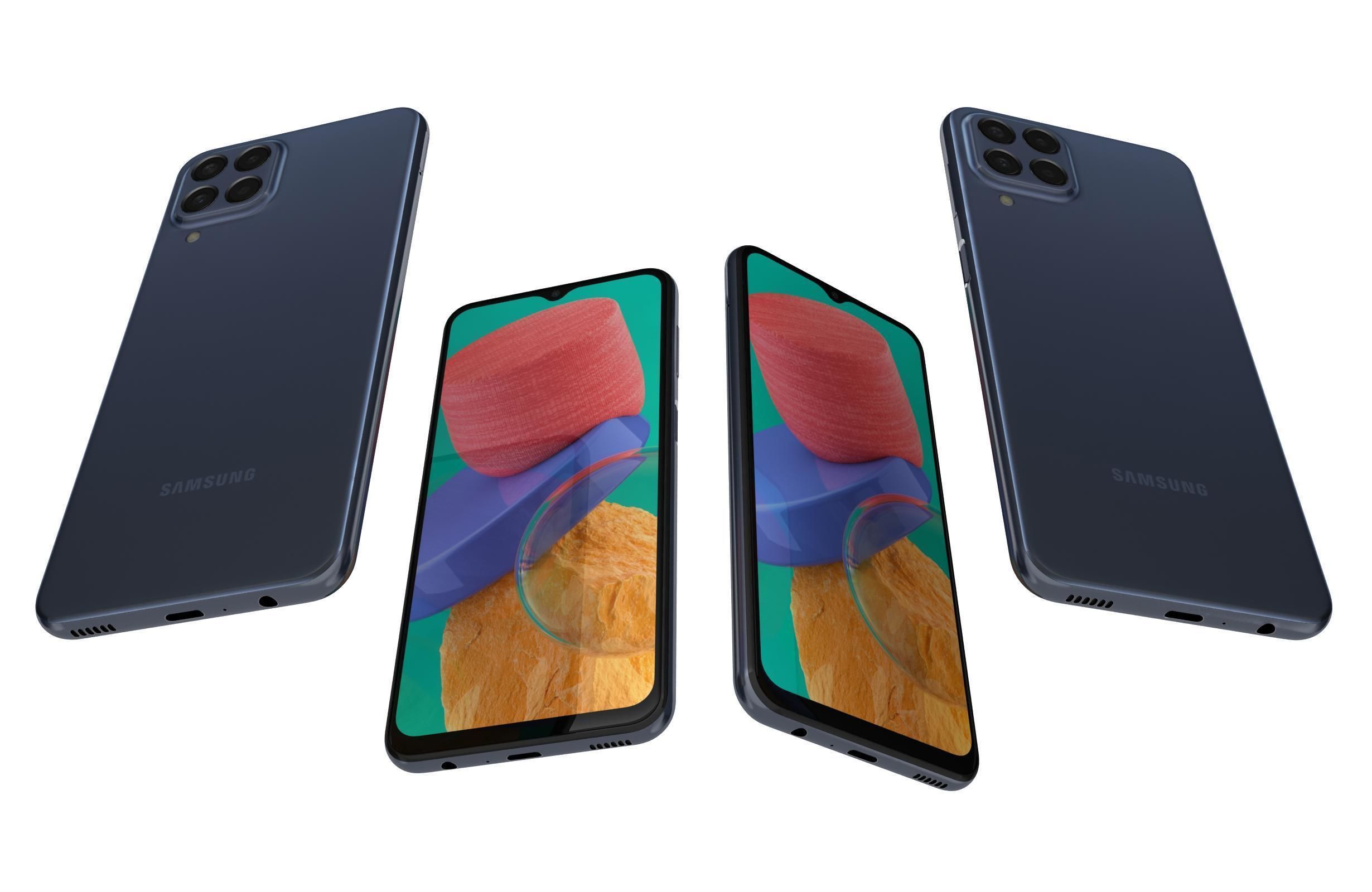 Samsung Galaxy M33 Blue 3D model_5