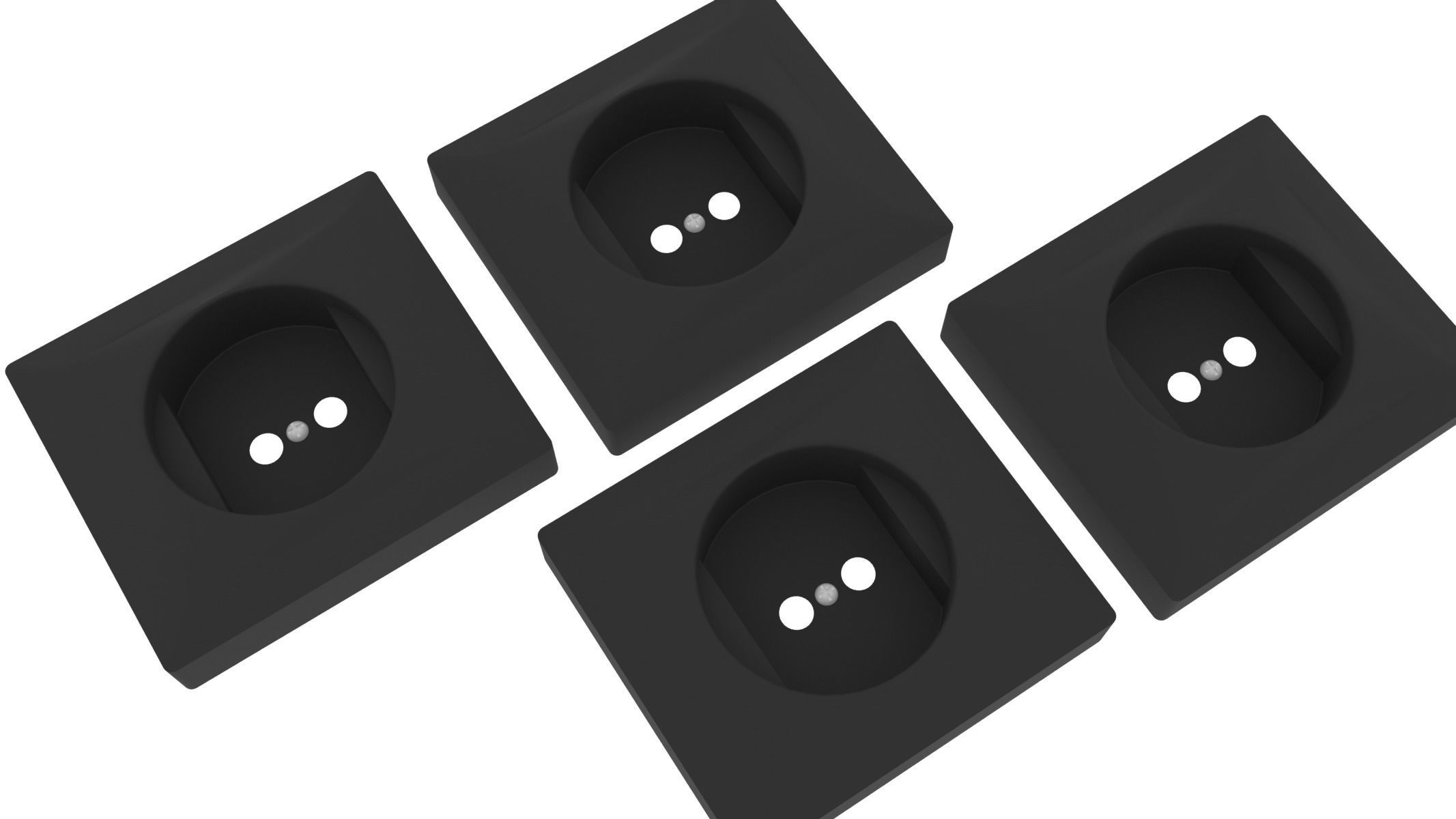 Electric Power Plug Socket 220V  3D model_1