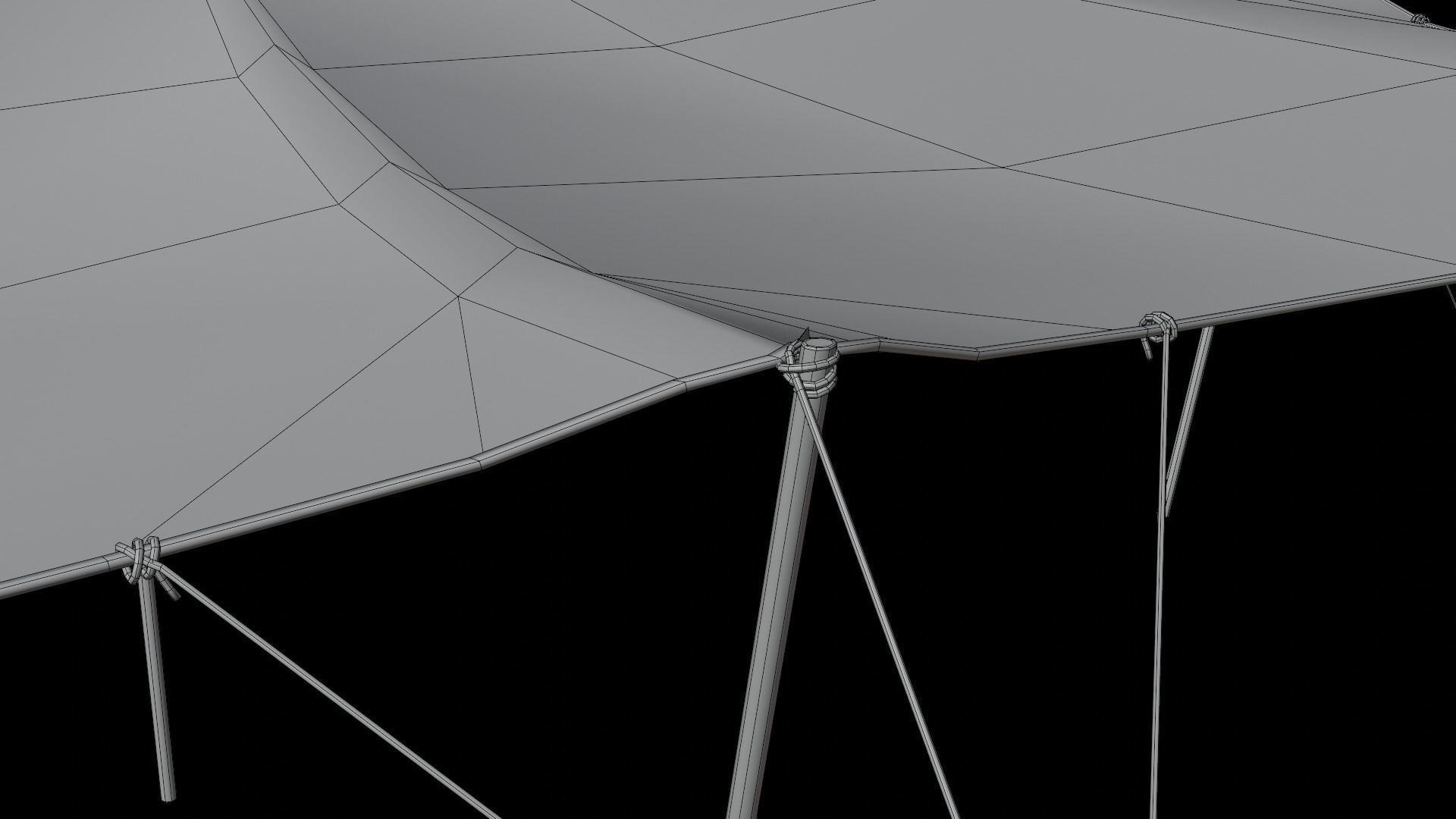 Stretch Tents Low-poly 3D model_11