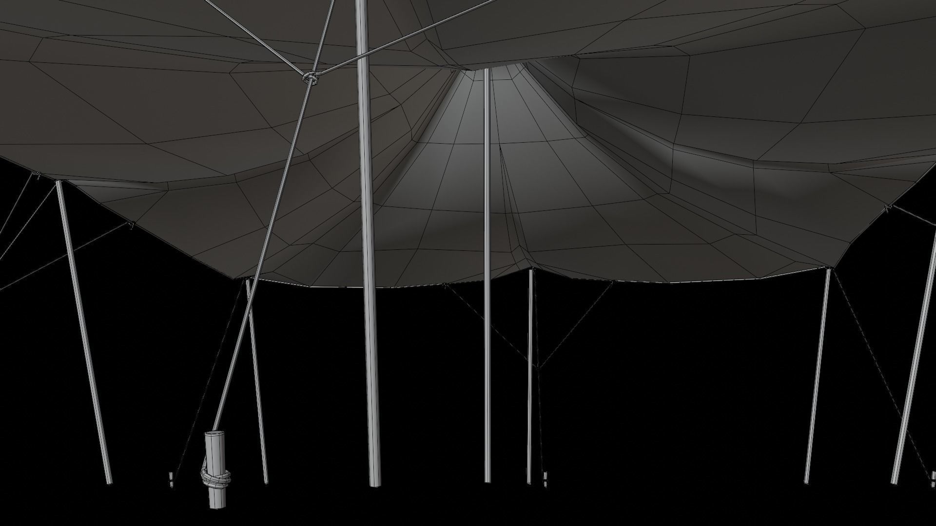Stretch Tents Low-poly 3D model_9