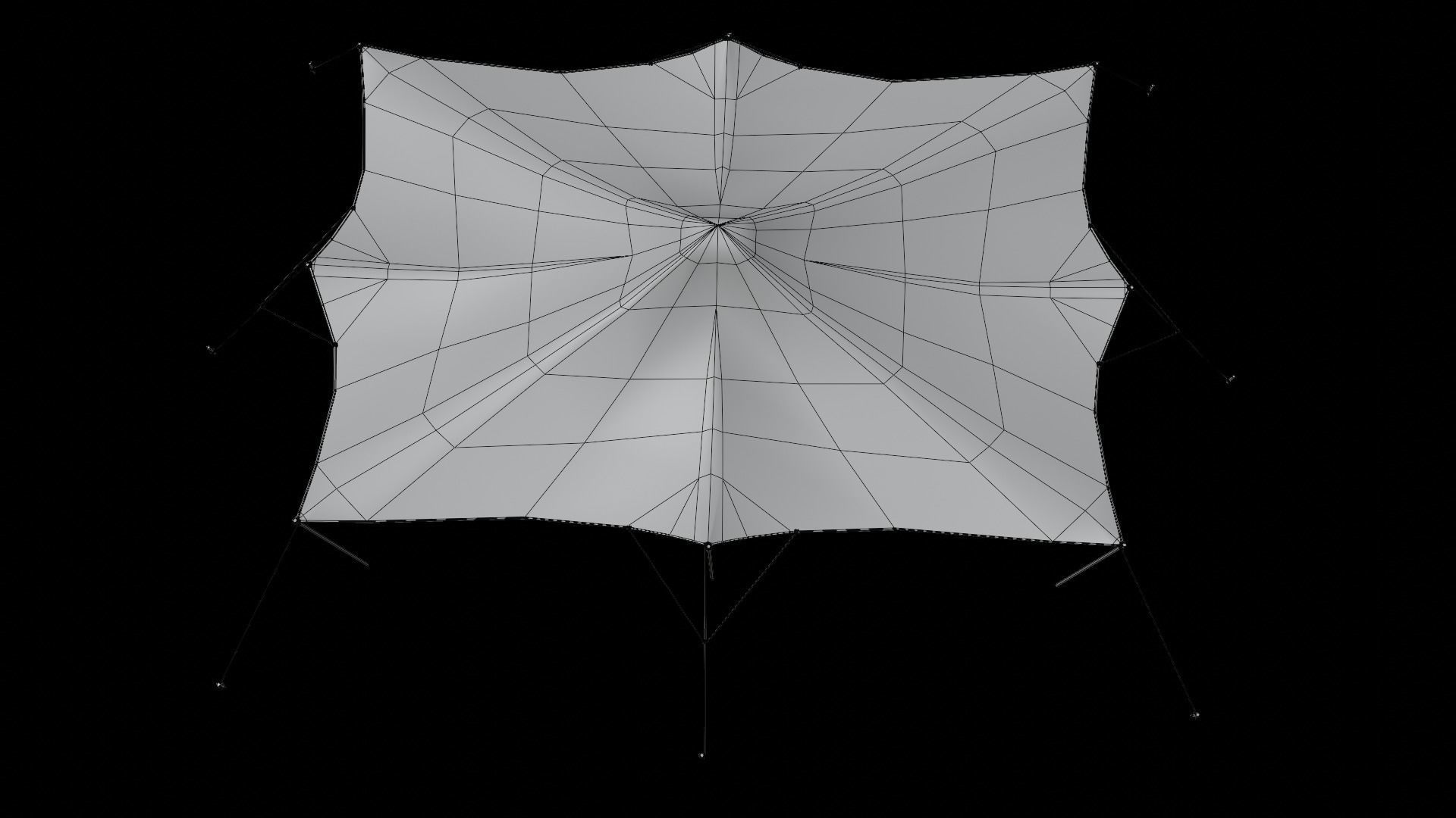 Stretch Tents Low-poly 3D model_10
