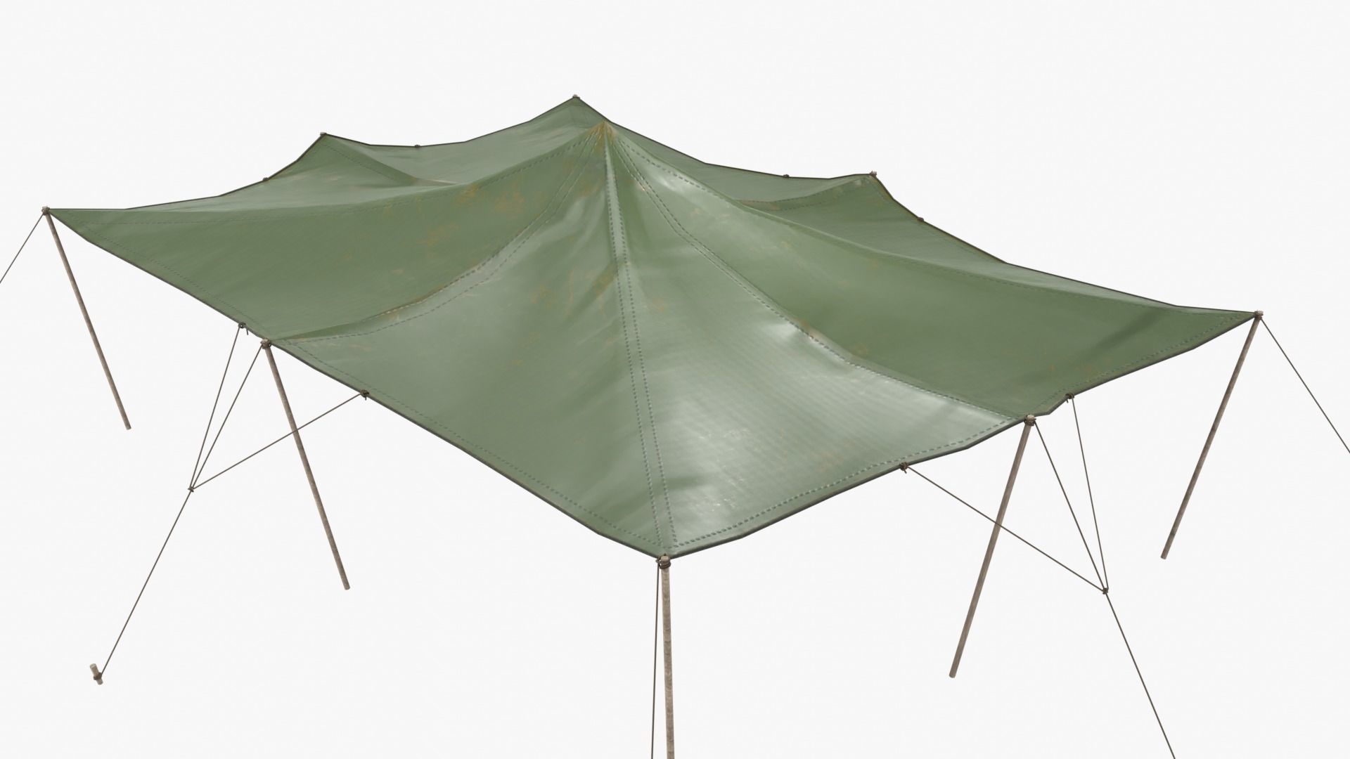 Stretch Tents Low-poly 3D model_1