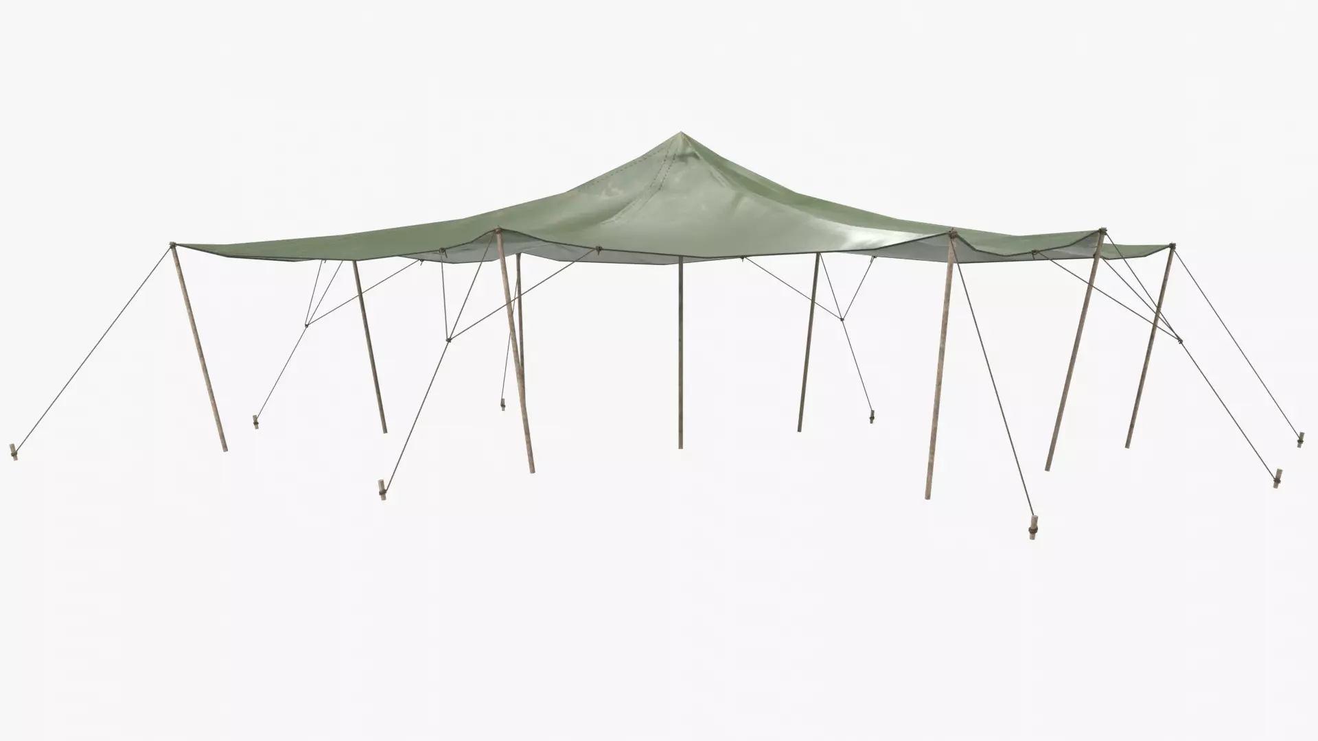 Stretch Tents Low-poly 3D model_0