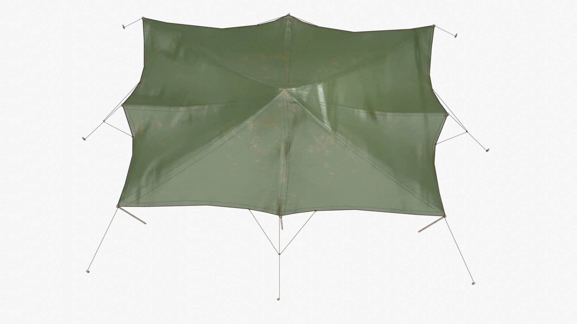 Stretch Tents Low-poly 3D model_4