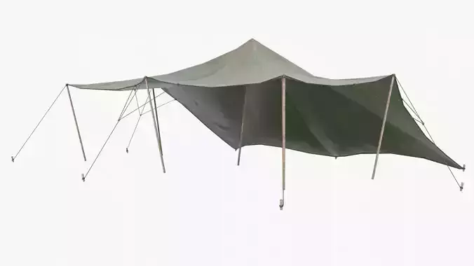 Stretch Tents 2 Low-poly 3D model