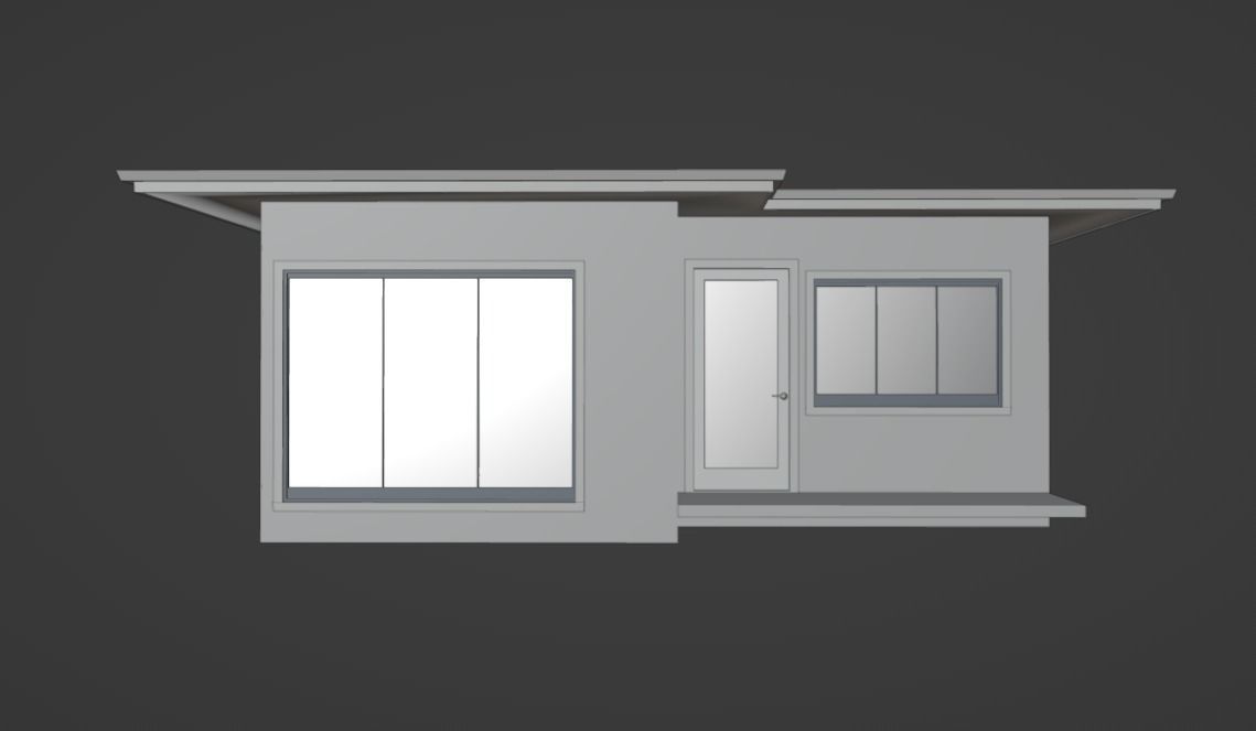 3D Architectural House Low-poly 3D model_1