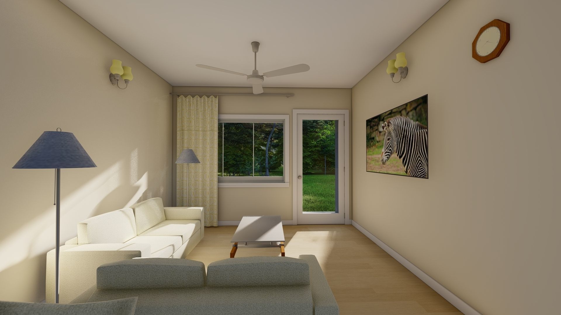 3D Architectural House Low-poly 3D model_2