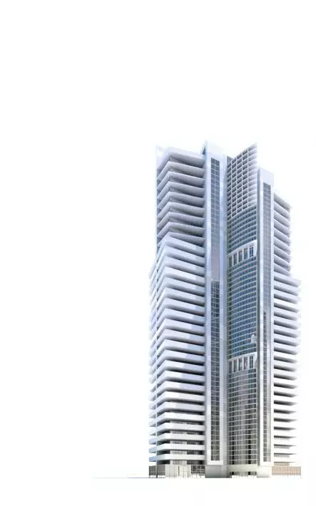 Modern Bright Skyscraper 3D model_0
