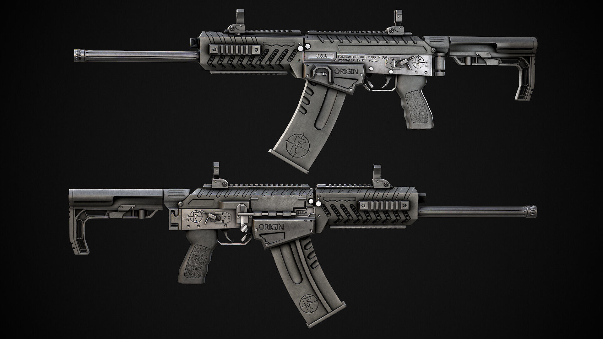 AAA FOSTECH ORIGIN 12 Game Ready PBR Low-poly 3D model_4