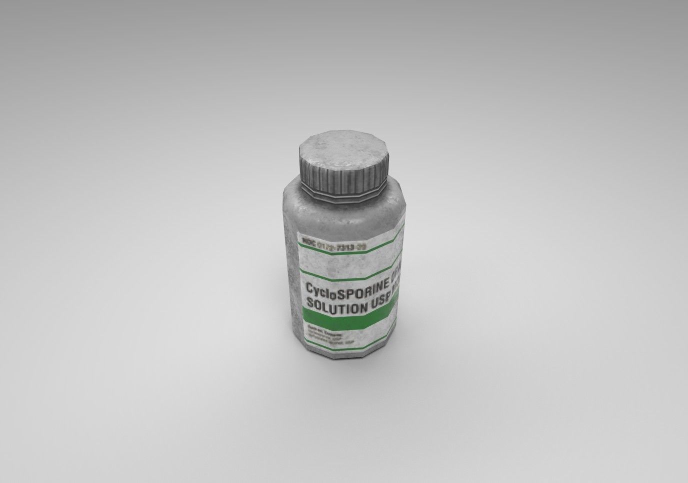 Pill Bottles 2 kinds Free low-poly 3D model_2