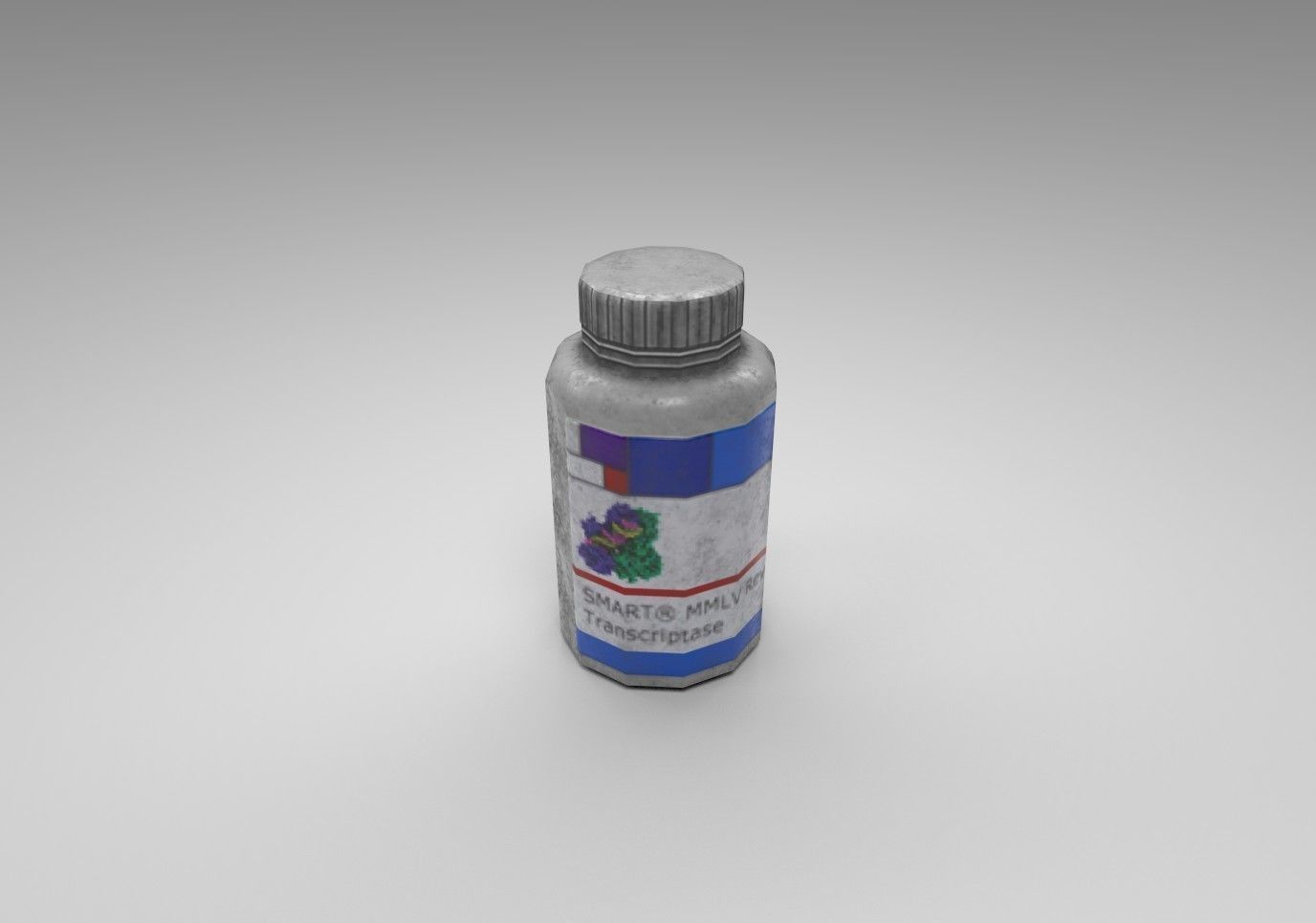 Pill Bottles 2 kinds Free low-poly 3D model_1