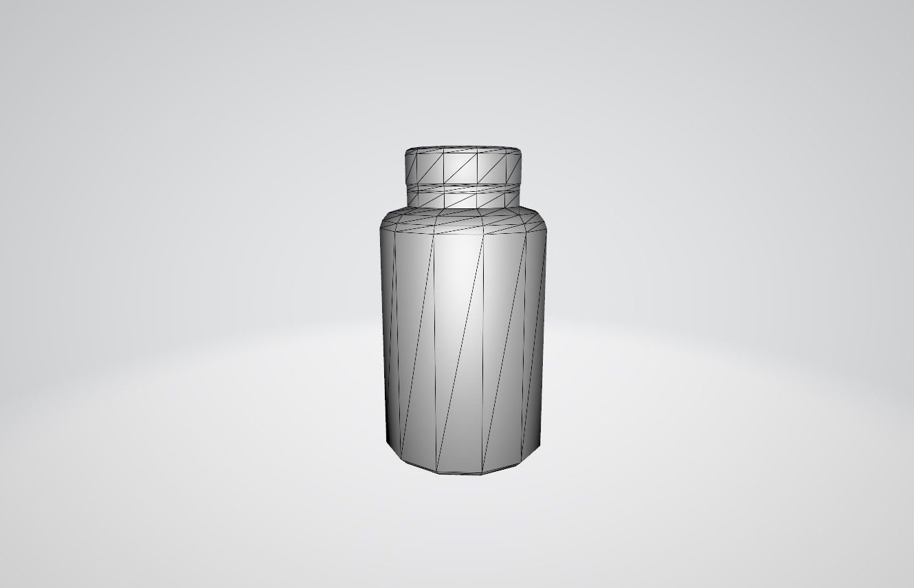 Pill Bottles 2 kinds Free low-poly 3D model_6
