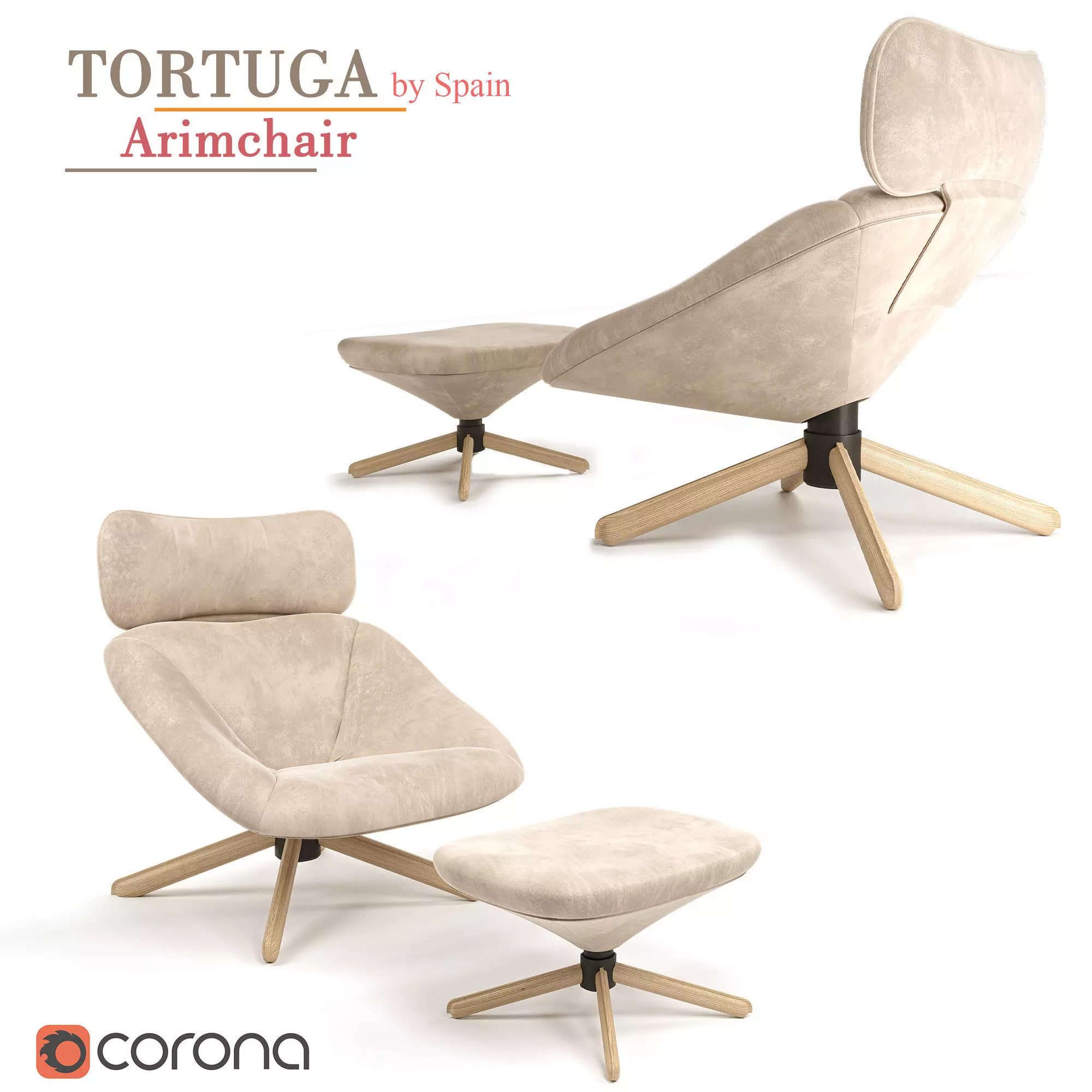 TORTUGA by spain armchair 3D model