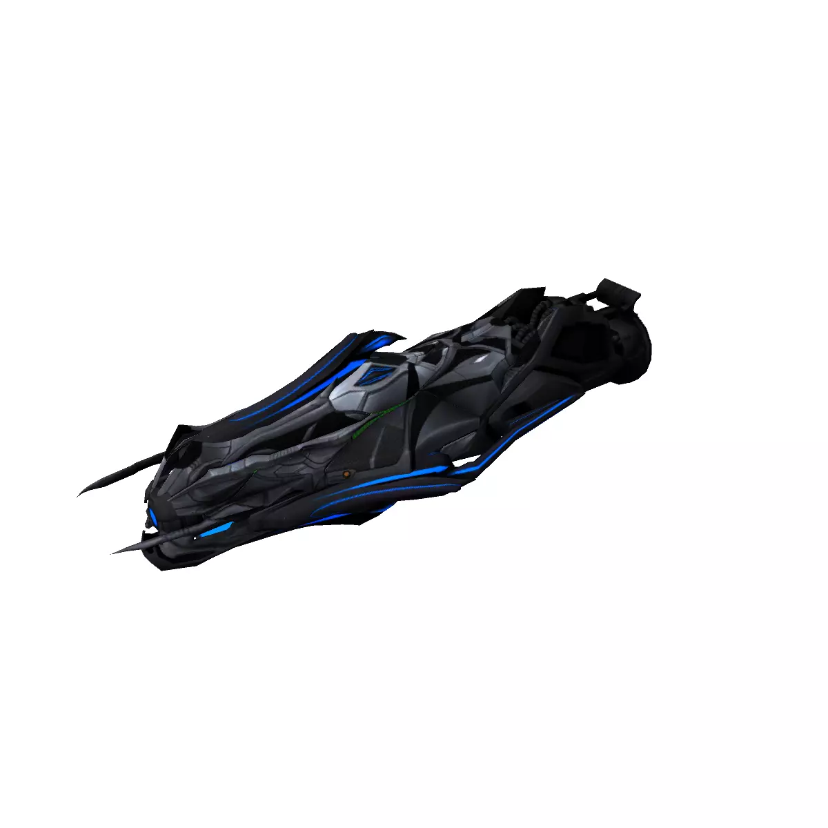 sci fi vehicle Low-poly 3D model_0