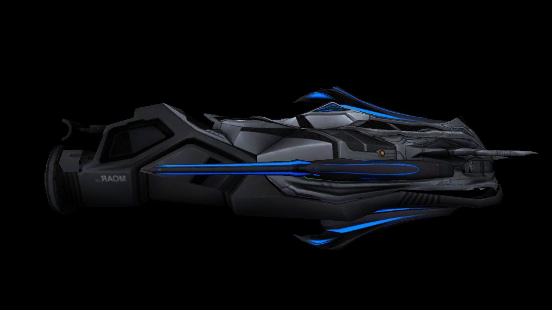 sci fi vehicle Low-poly 3D model_6