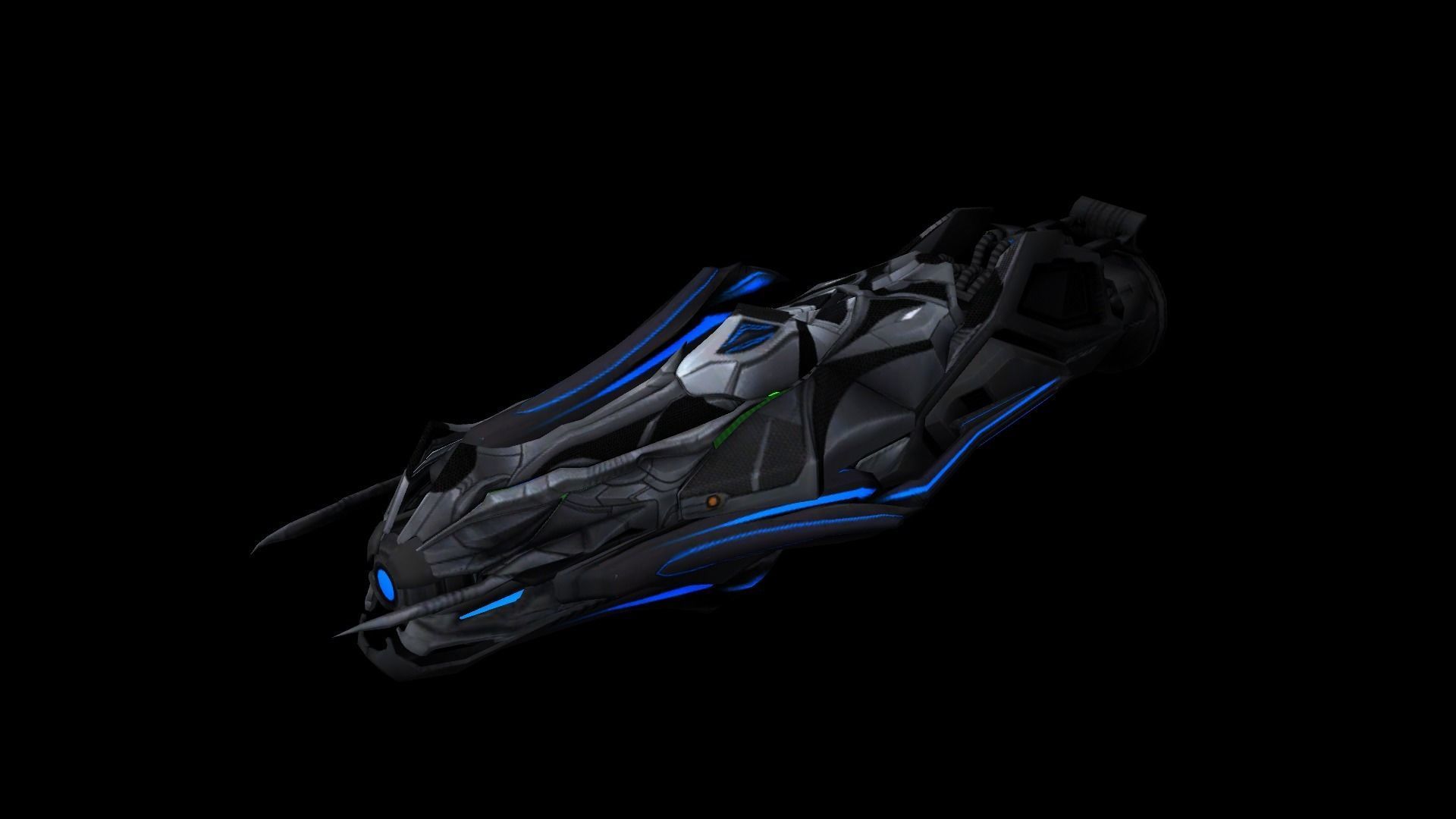 sci fi vehicle Low-poly 3D model_1