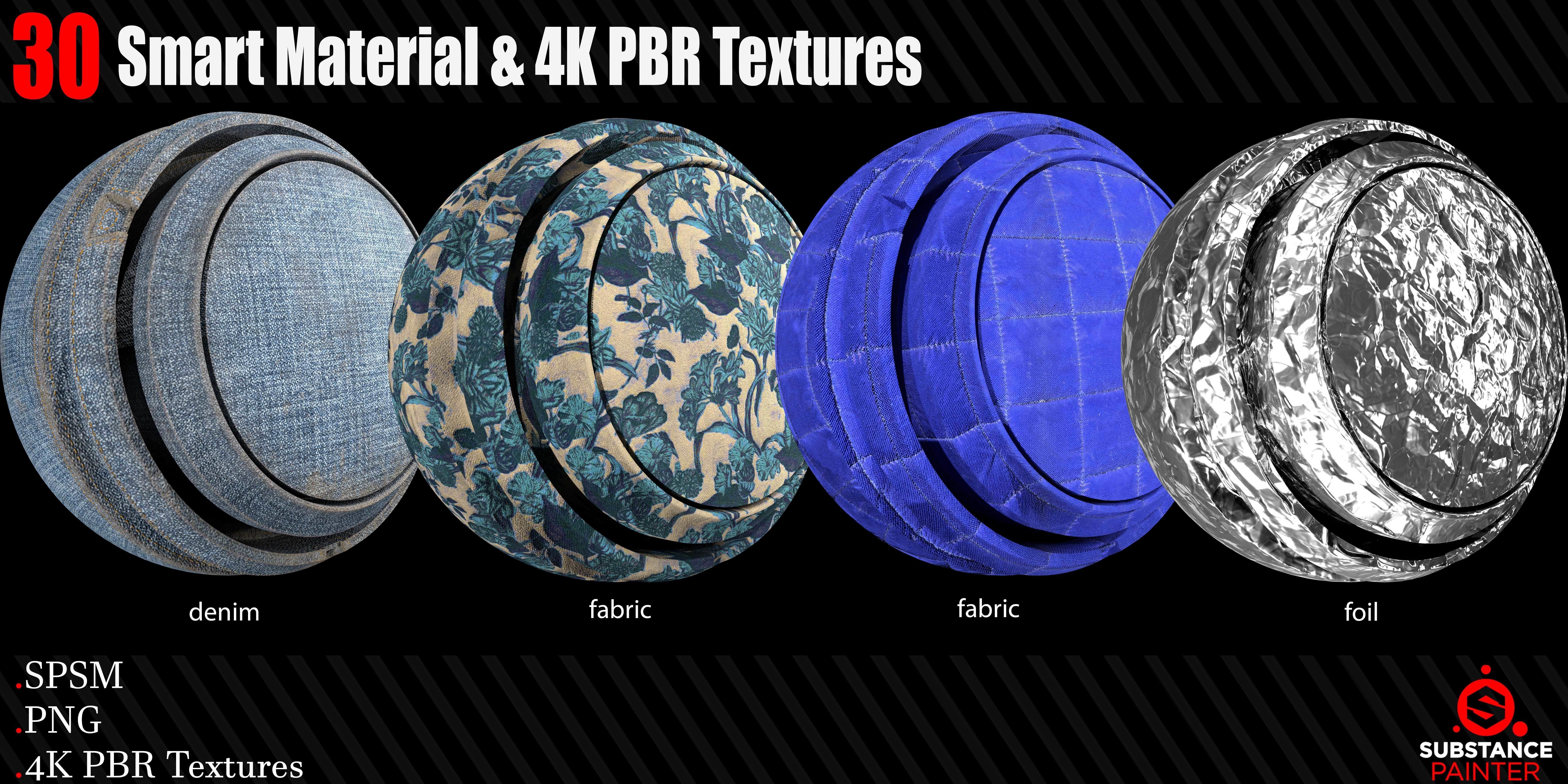 30 High Quality and Procedural Smart Materials 4K PBR Texture0 Texture_3