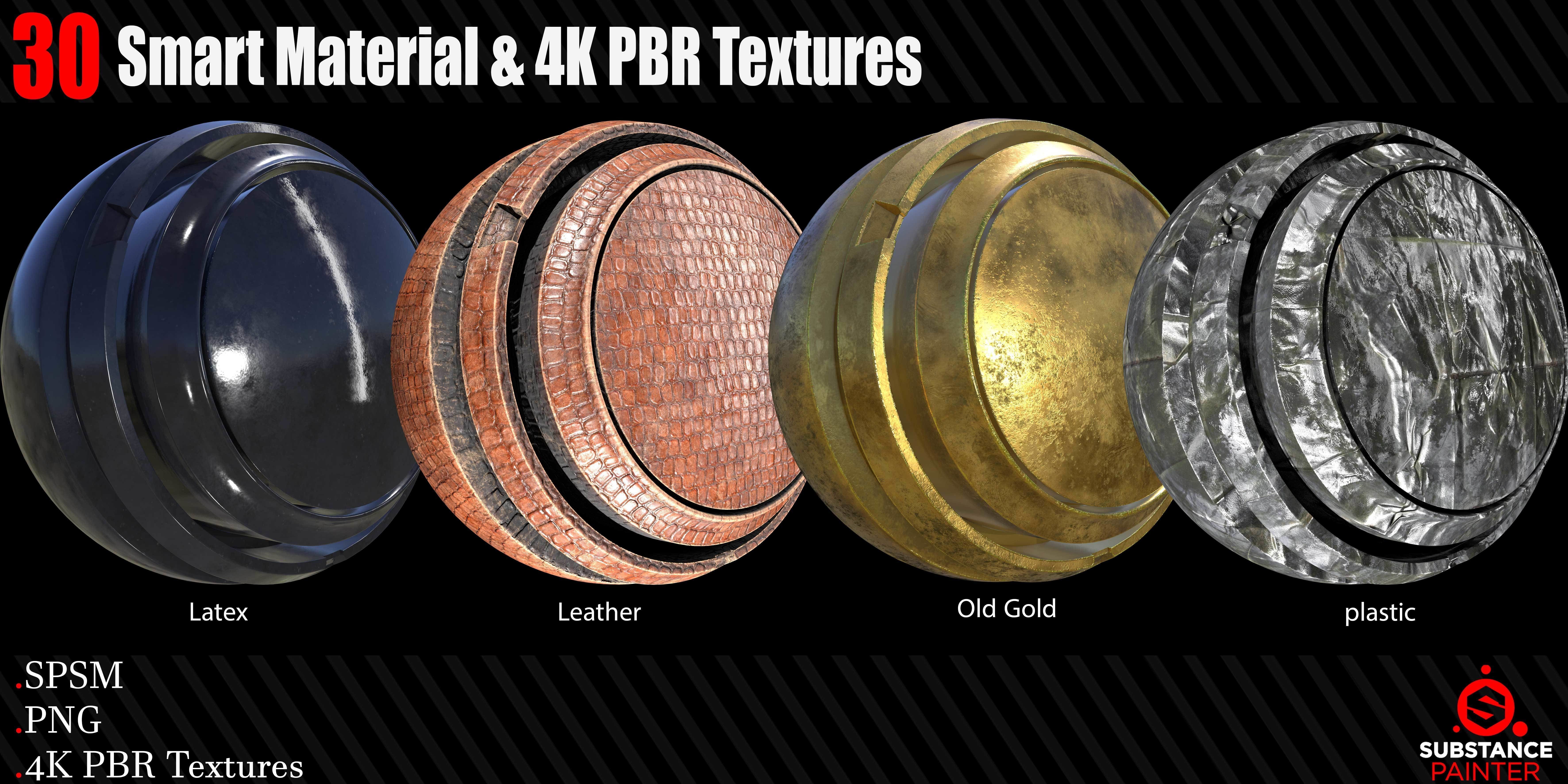 30 High Quality and Procedural Smart Materials 4K PBR Texture0 Texture_5