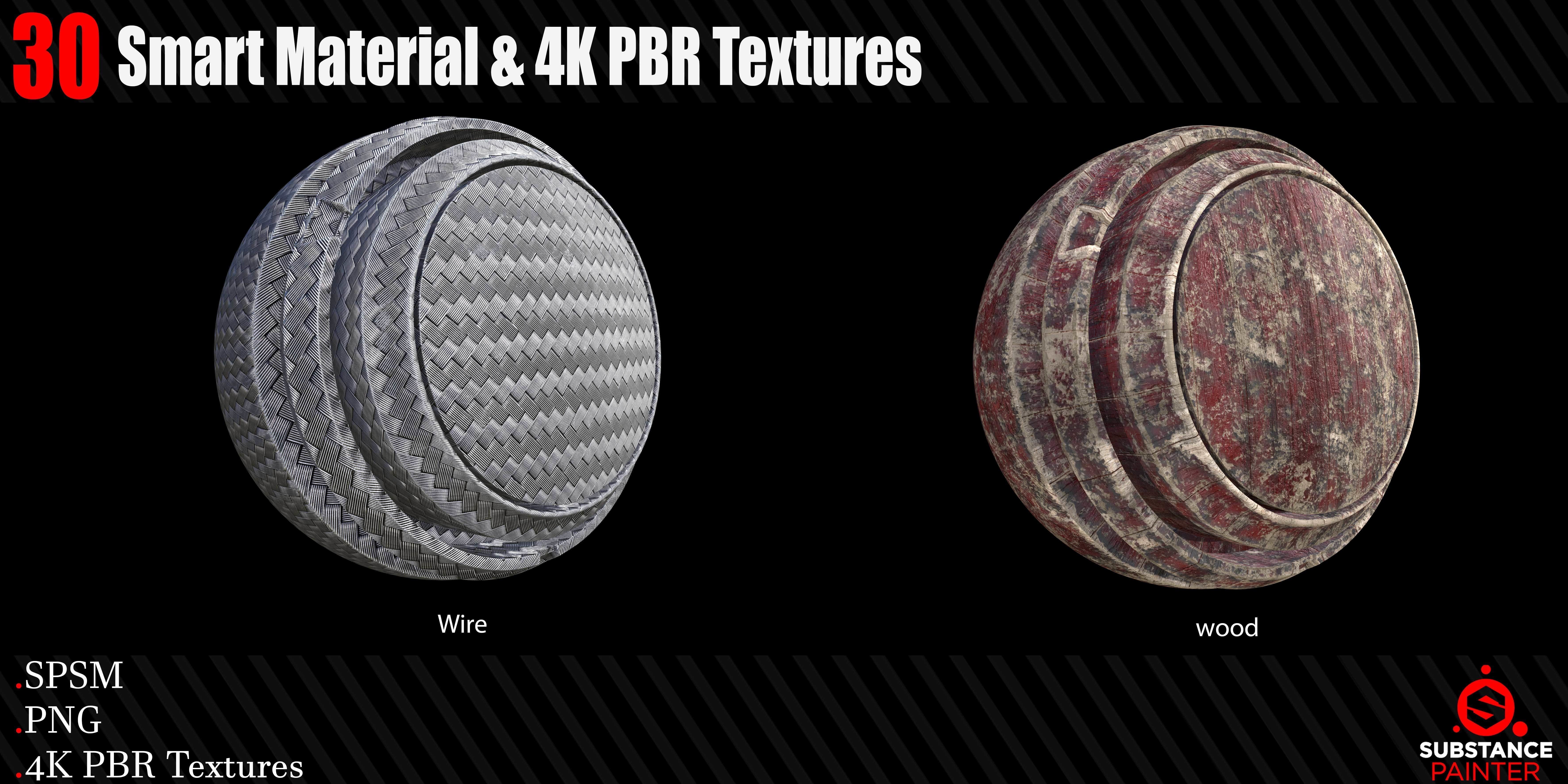30 High Quality and Procedural Smart Materials 4K PBR Texture0 Texture_8