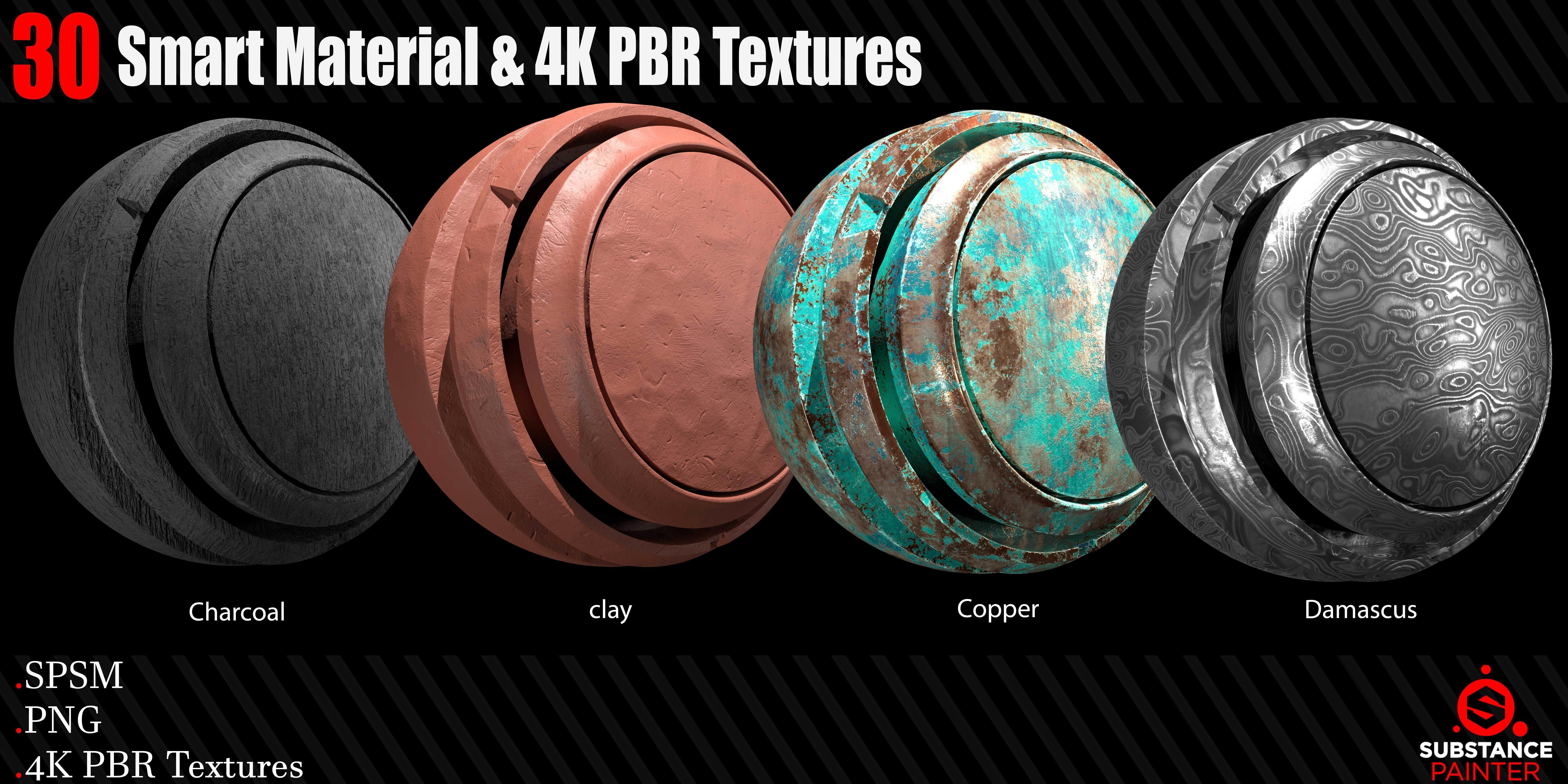 30 High Quality and Procedural Smart Materials 4K PBR Texture0 Texture_2