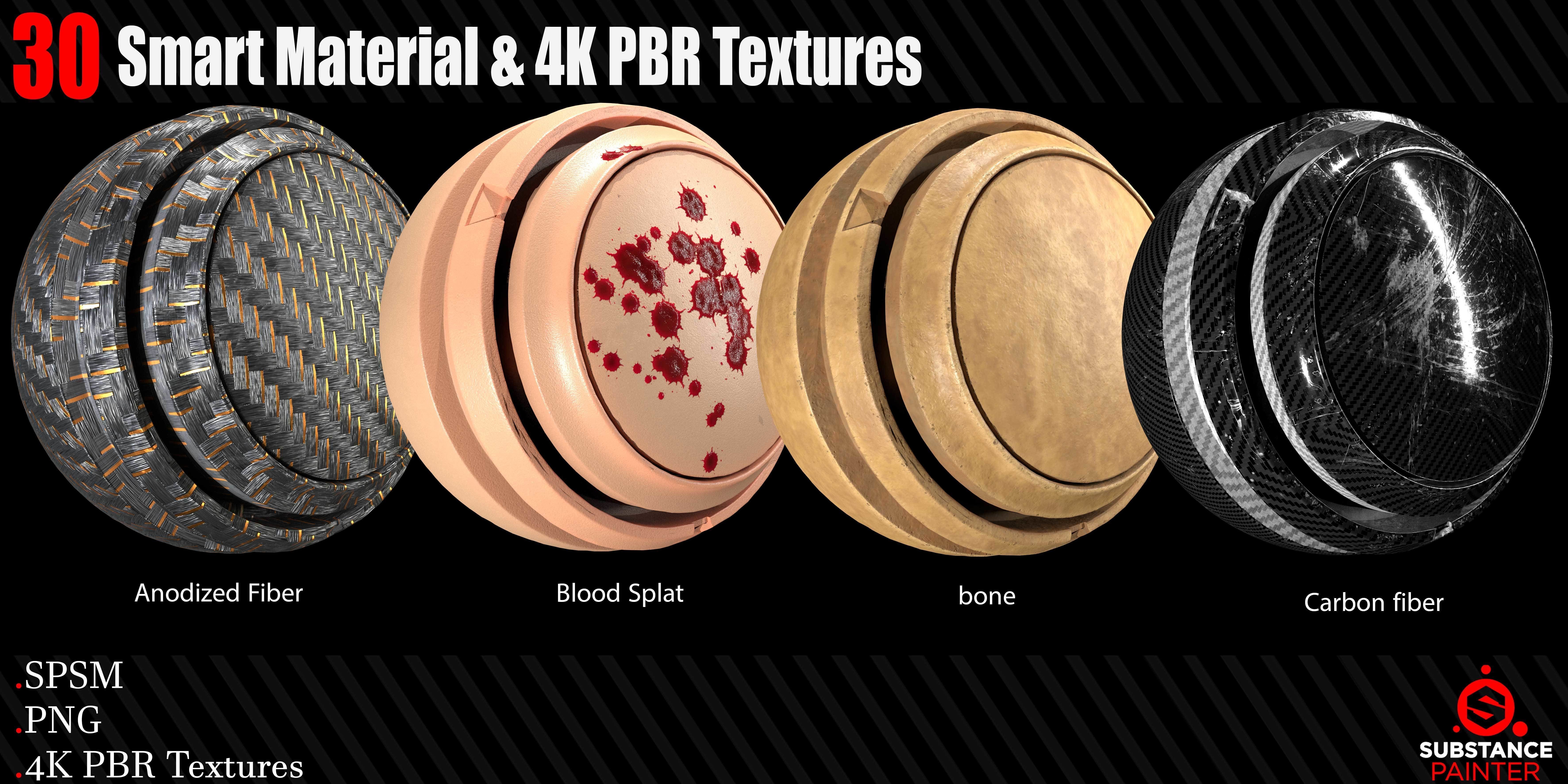 30 High Quality and Procedural Smart Materials 4K PBR Texture0 Texture_1
