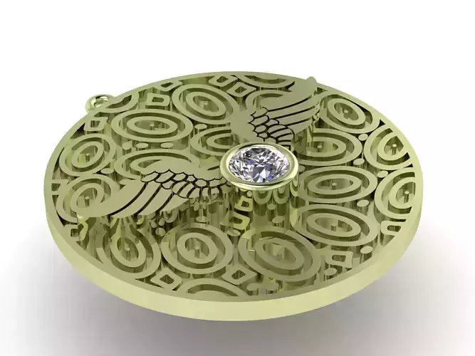 Wing necklace - Wing pendant -3d file