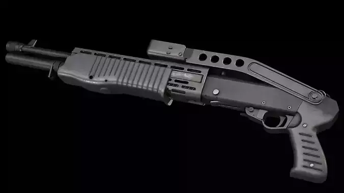 AAA SPAS 12 Game Ready PBR Low-poly 3D model