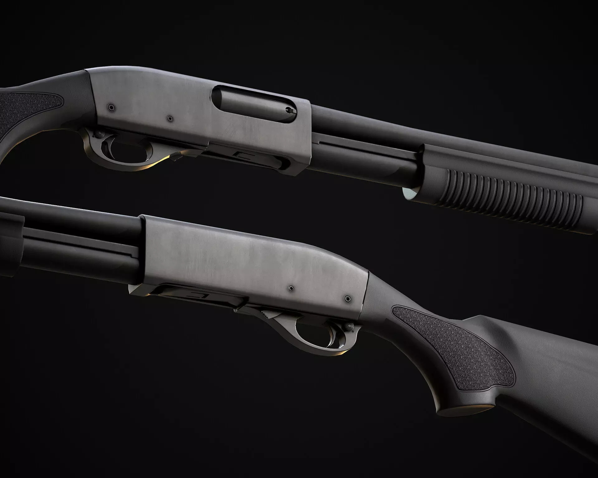 AAA Remington 870 Game Ready PBR Low-poly 3D model_0