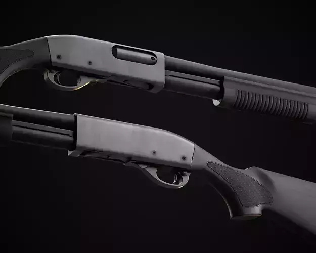 AAA Remington 870 Game Ready PBR Low-poly 3D model