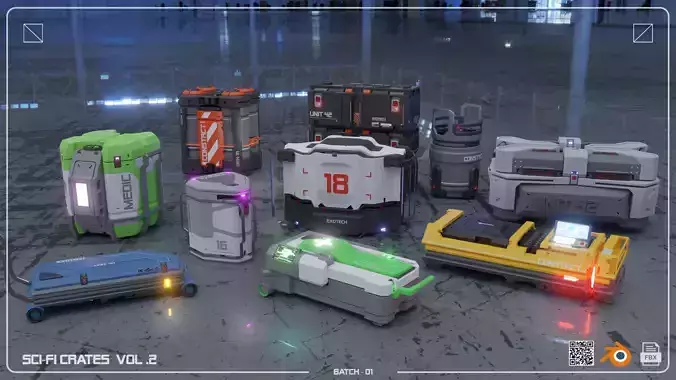 Scifi boxes and crates vol  2   batch 01