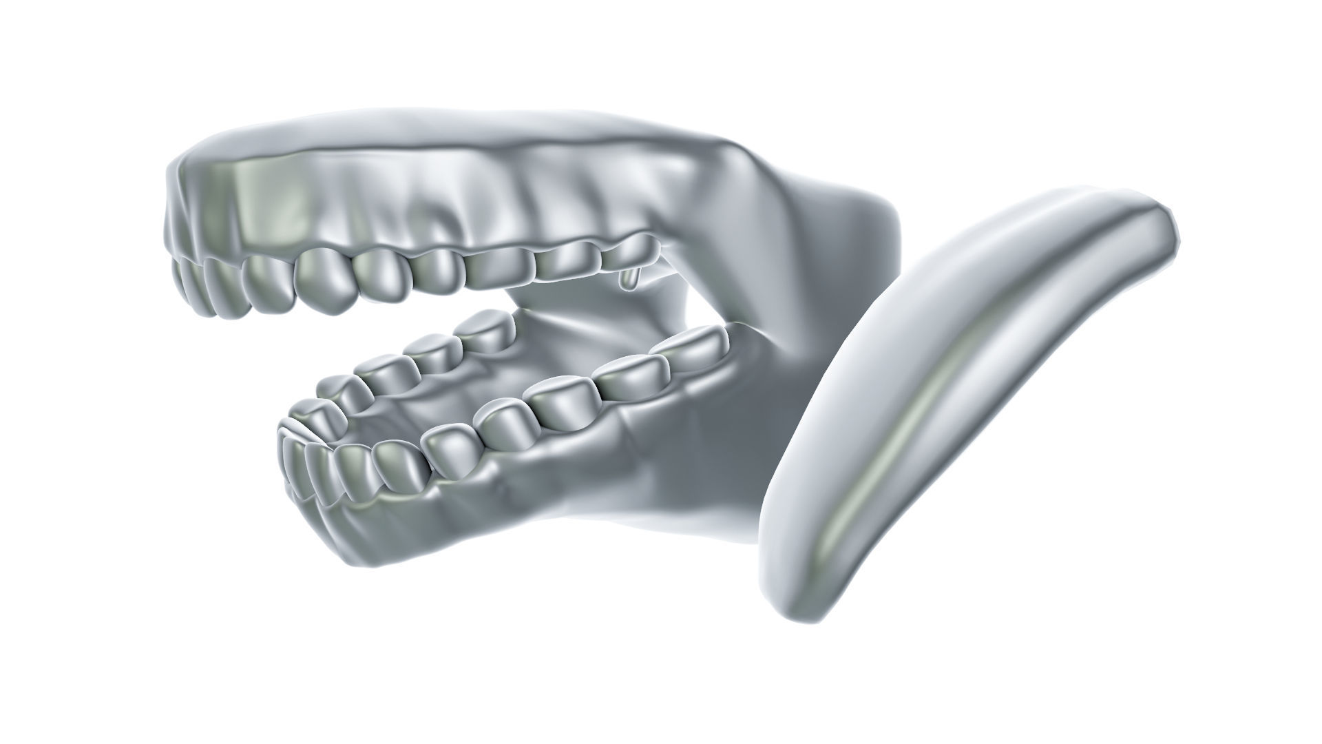 Mouth tooth and tongue STL 3D print model_7