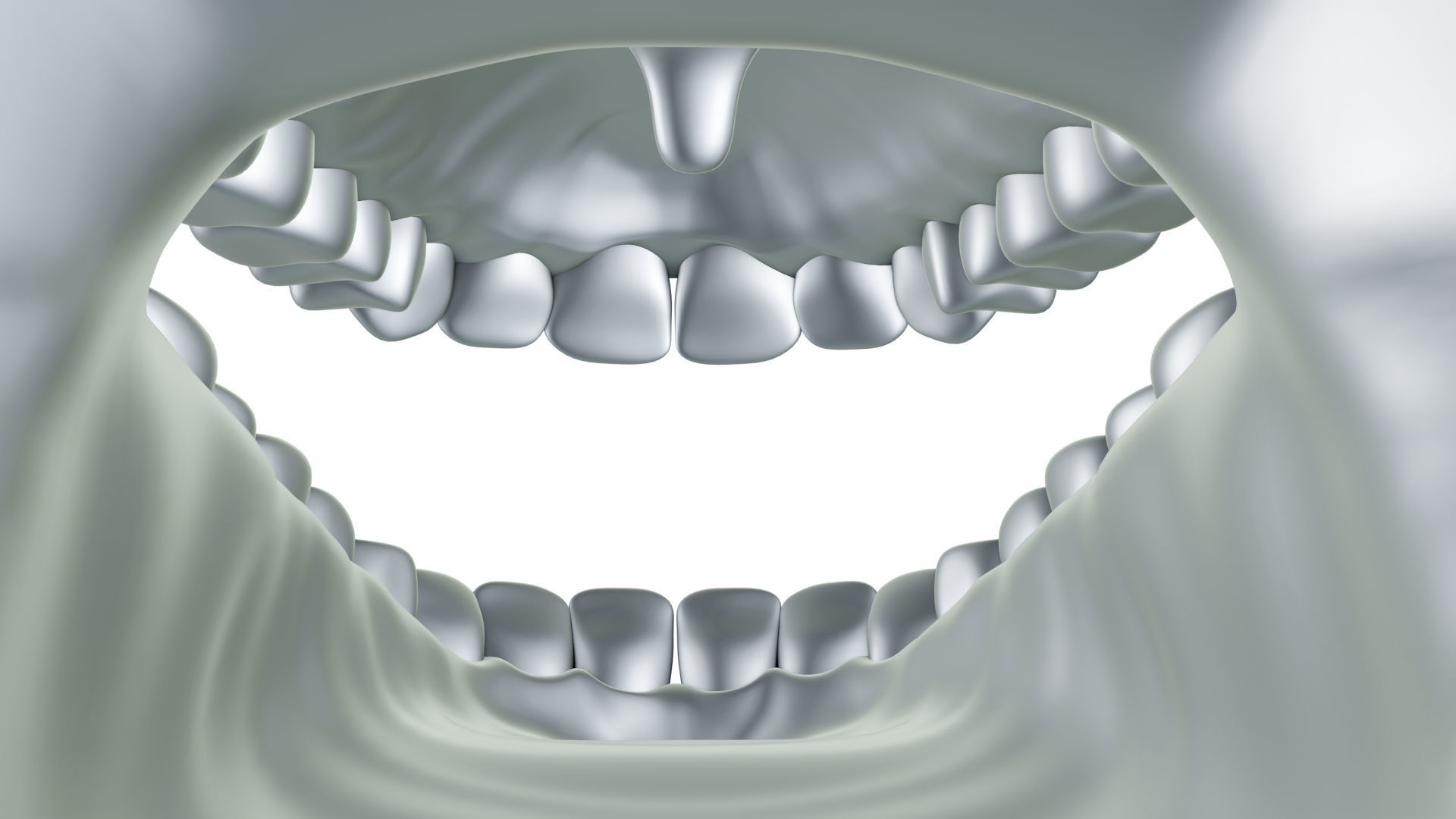 Mouth tooth and tongue STL 3D print model_4