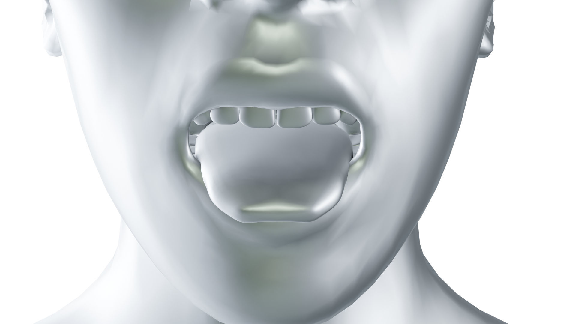 Mouth tooth and tongue STL 3D print model_13