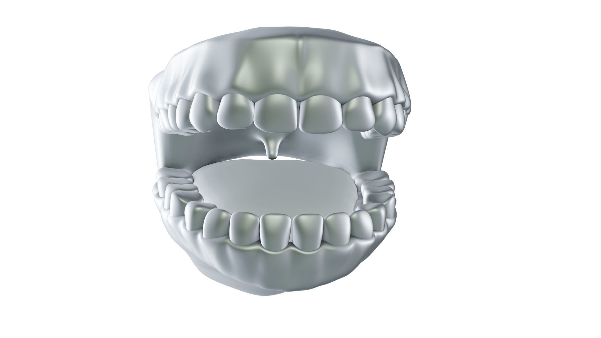 Mouth tooth and tongue STL 3D print model_3