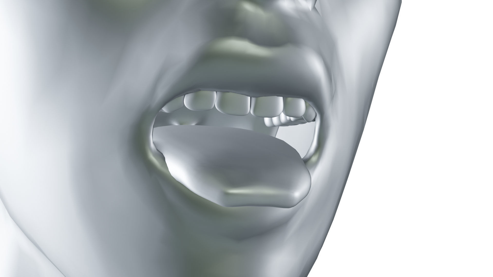 Mouth tooth and tongue STL 3D print model_5