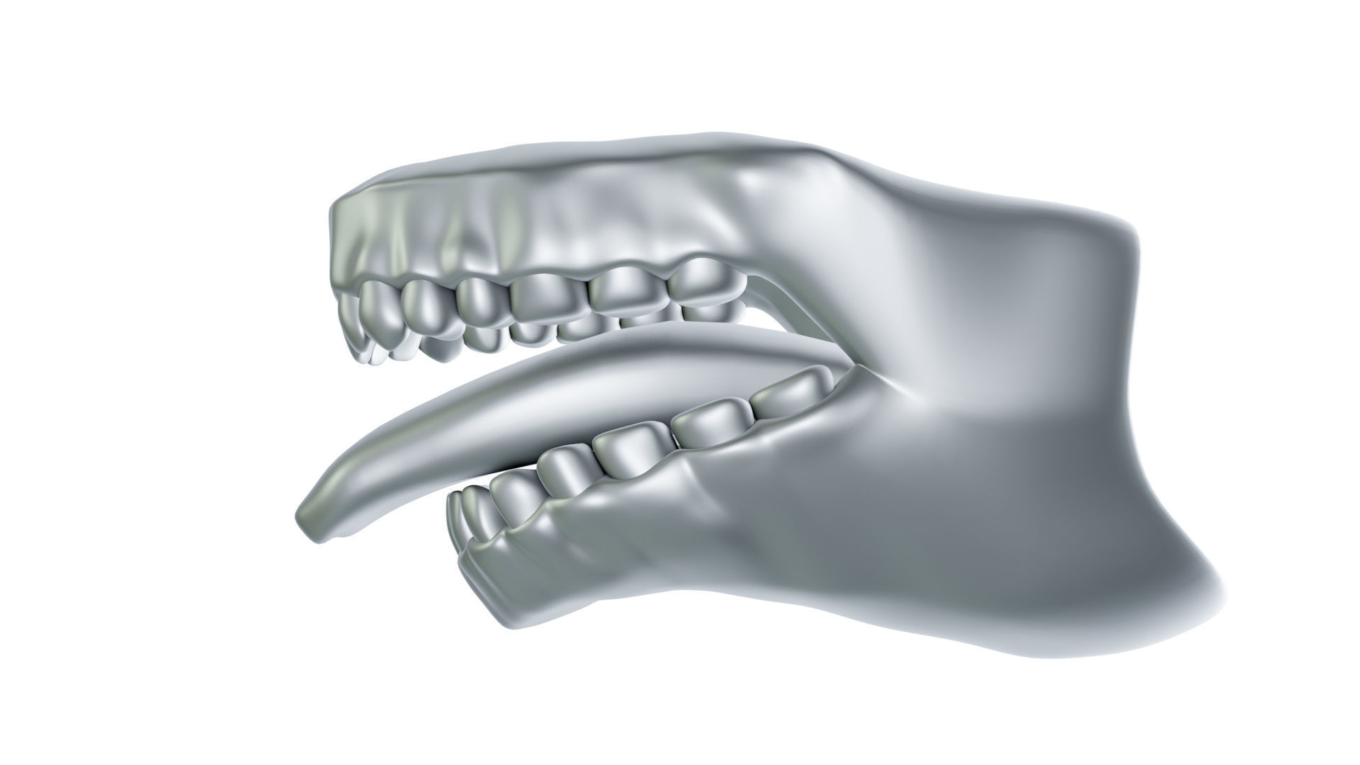 Mouth tooth and tongue STL 3D print model_8