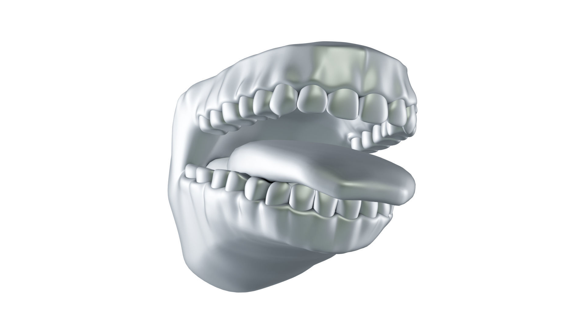 Mouth tooth and tongue STL 3D print model_15