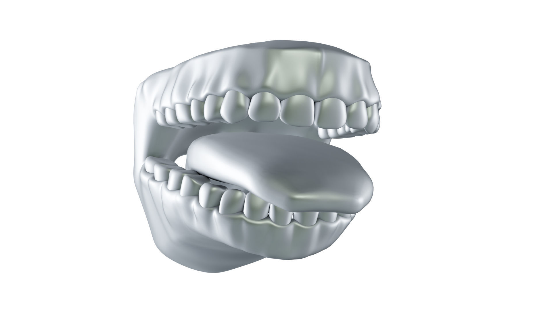 Mouth tooth and tongue STL 3D print model_12