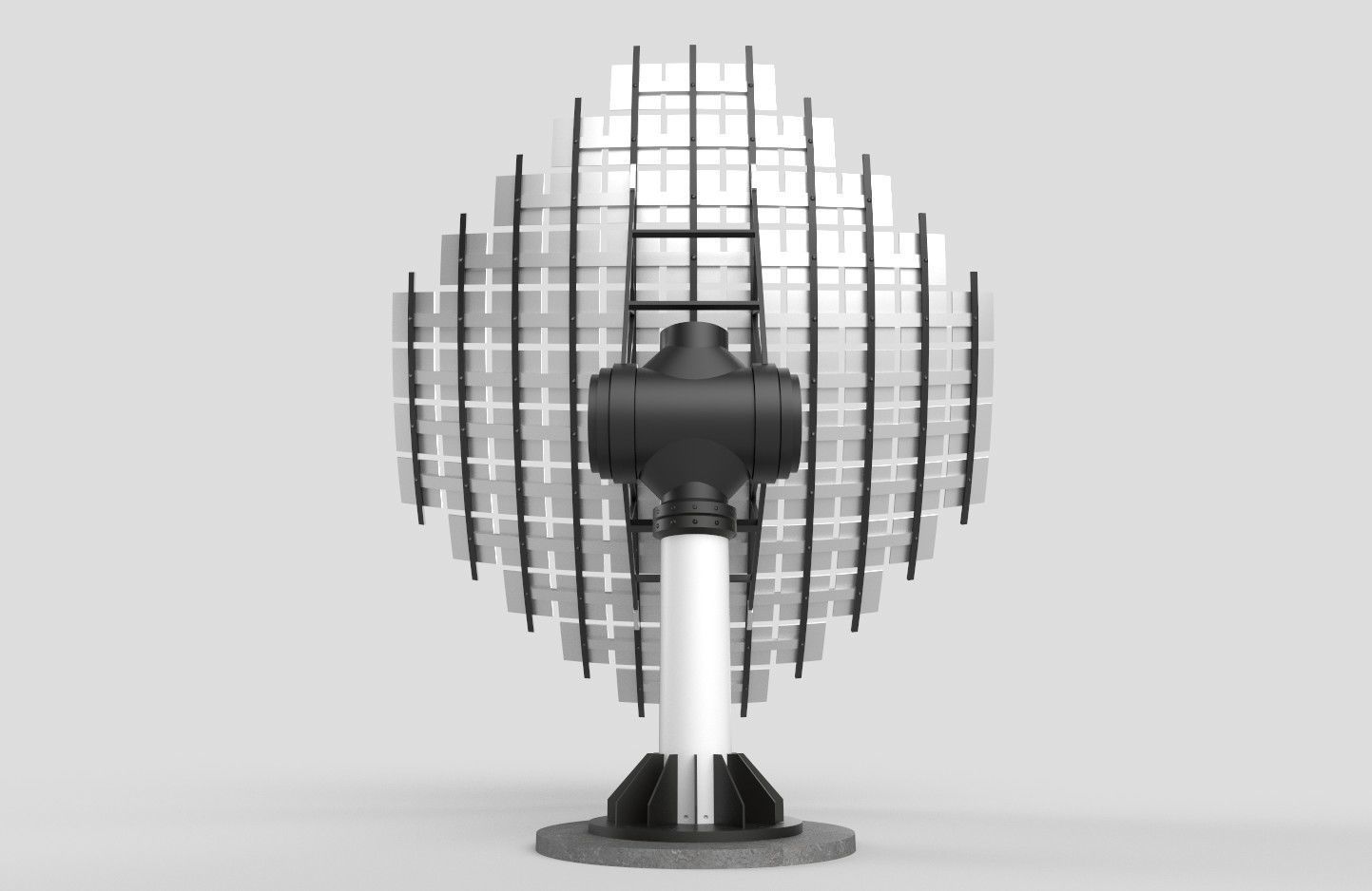 Solar Dish Collector M1 Low-poly 3D model_31