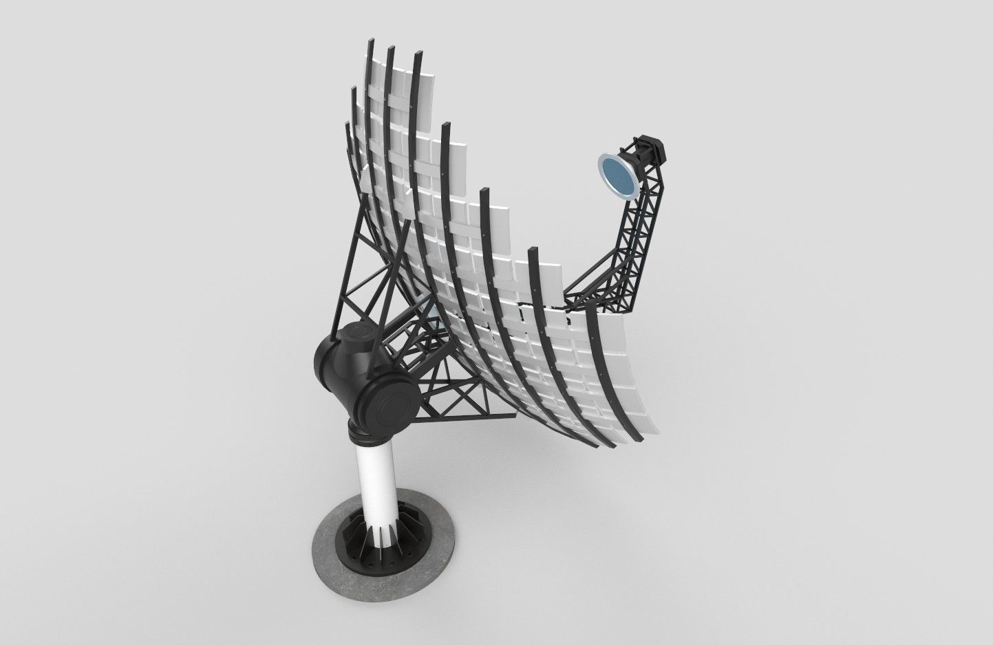 Solar Dish Collector M1 Low-poly 3D model_33