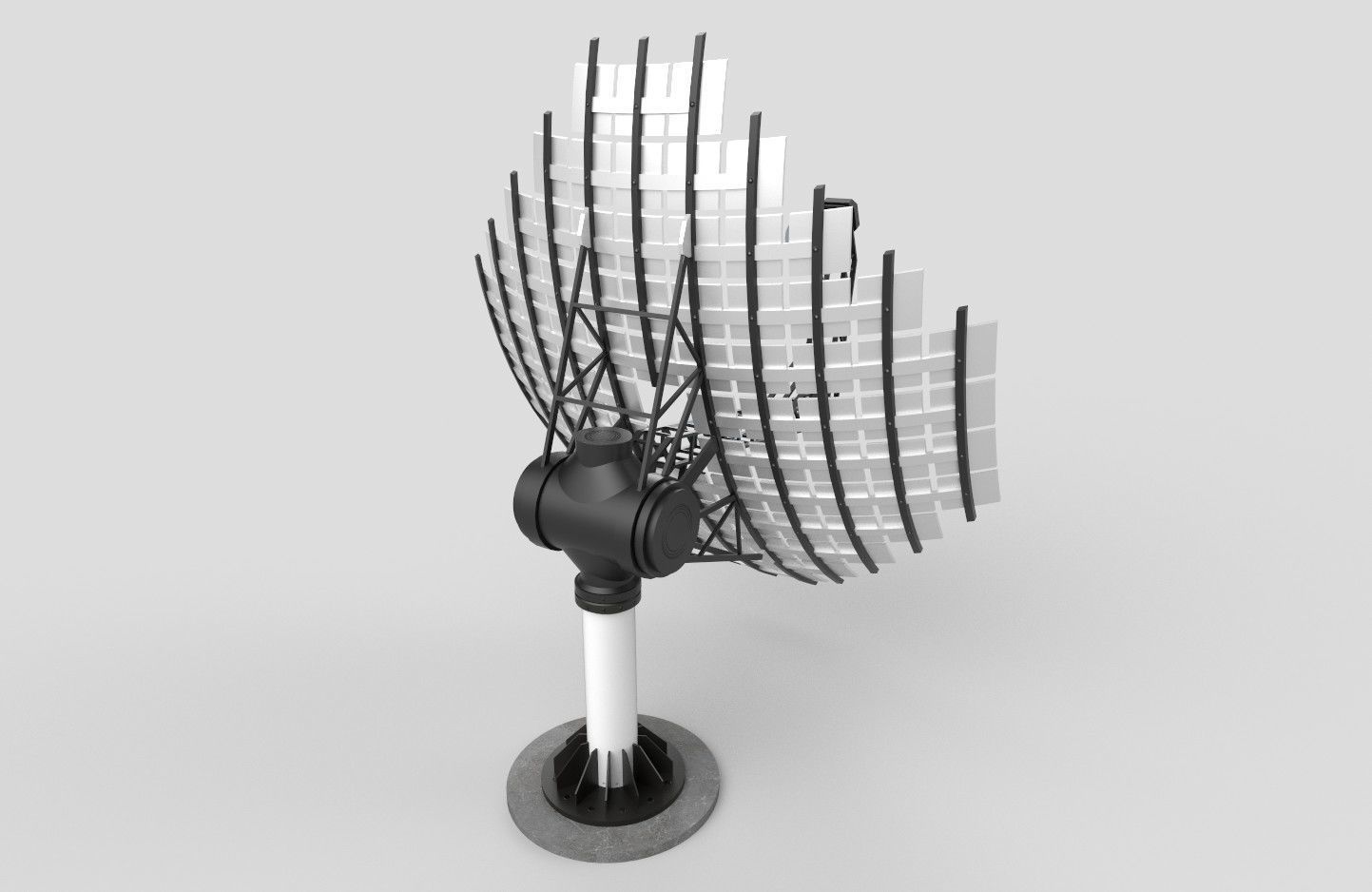 Solar Dish Collector M1 Low-poly 3D model_32