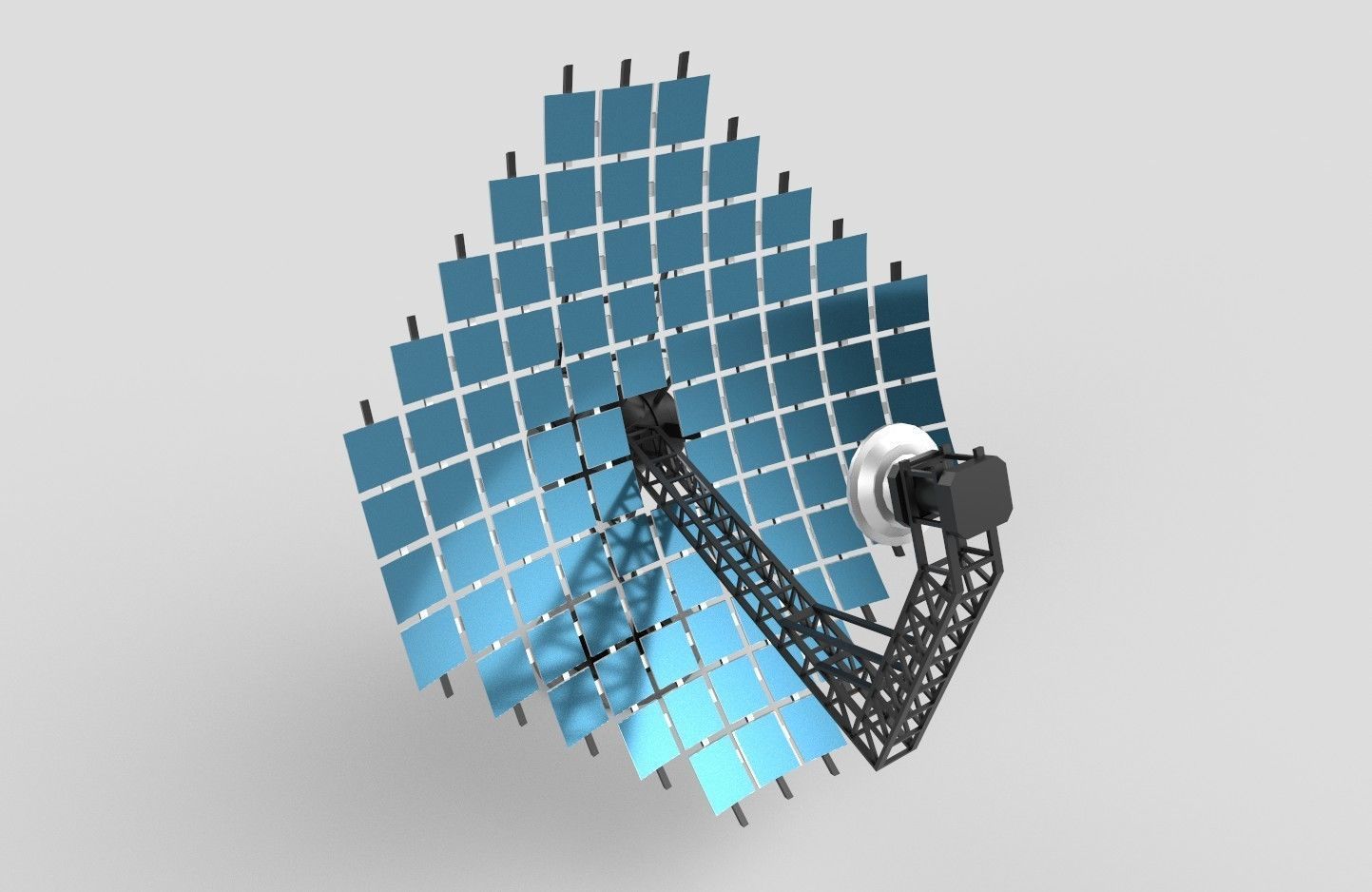 Solar Dish Collector M1 Low-poly 3D model_14