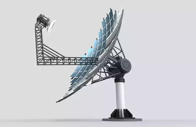 Solar Dish Collector M1 Low-poly 3D model
